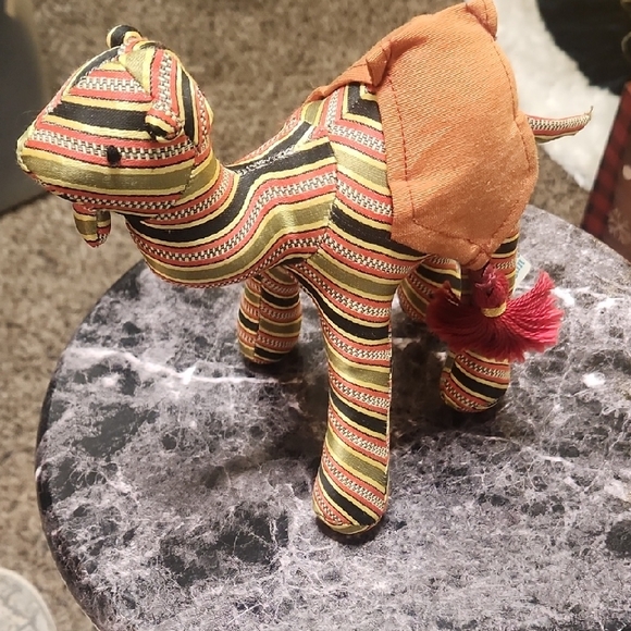 Other - Striped Camel Plush with Saddle